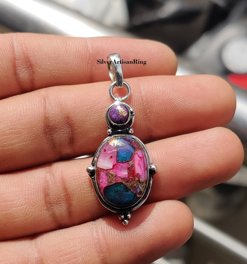 Aquamarine Pendant Necklace – 925 Sterling Silver – Handmade Blue Gemstone Jewelry – March Birthston | AmazPromo