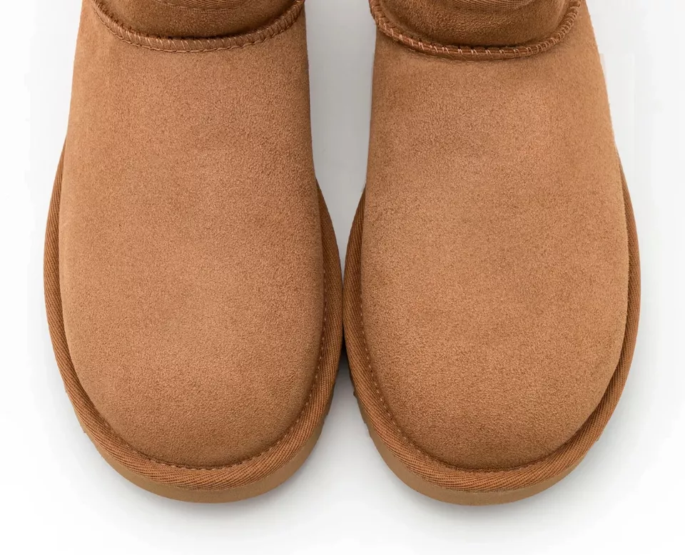 Brand New UGG Classic Ultra Mini Boots – Chestnut (1116109) Women’s 100% Authentic, Sheepskin Lining | AmazPromo