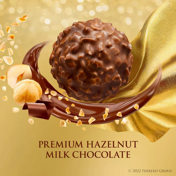 Ferrero Rocher Valentine's Day Chocolate Gift Heart – 3.5oz | Premium Hazelnut & Milk Chocolate Deli extra image