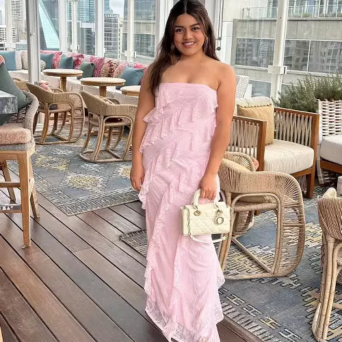 Elegant Lace Ruffle Maxi Bodycon Dress – Strapless Formal Gown for Women extra image