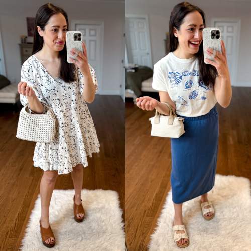 Universal Thread Women's Bell Elbow Sleeve V-Neck Mini A-Line Dress – Comfortable & Chic extra image