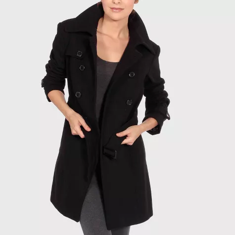 Alpine Swiss Keira Women's Wool Blend Double-Breasted Trench Coat with Removable Belt – Elegant Oute | AmazPromo