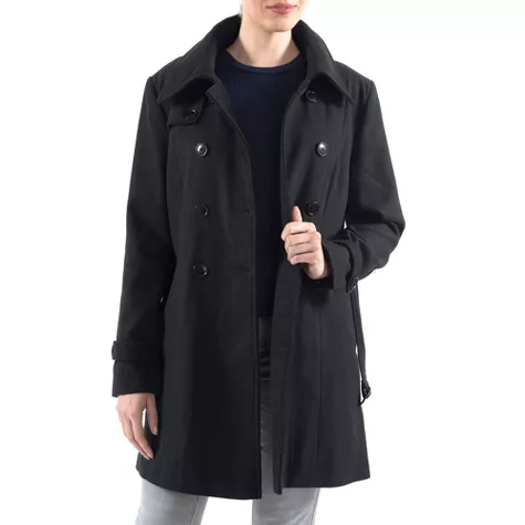 Alpine Swiss Keira Women's Wool Blend Double-Breasted Trench Coat with Removable Belt – Elegant Oute | AmazPromo