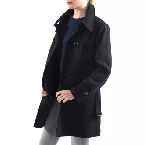 Alpine Swiss Keira Women's Wool Blend Double-Breasted Trench Coat with Removable Belt – Elegant Oute extra image