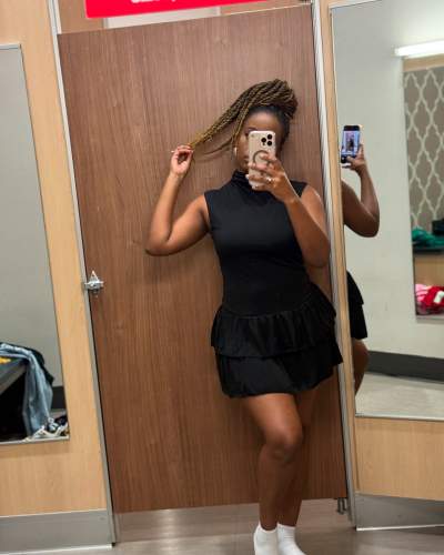 Trendy Cap Sleeve Mini Shift Dress for Women – Soft Knit, Dropped Waist, High Neck | Wild Fable™ extra image