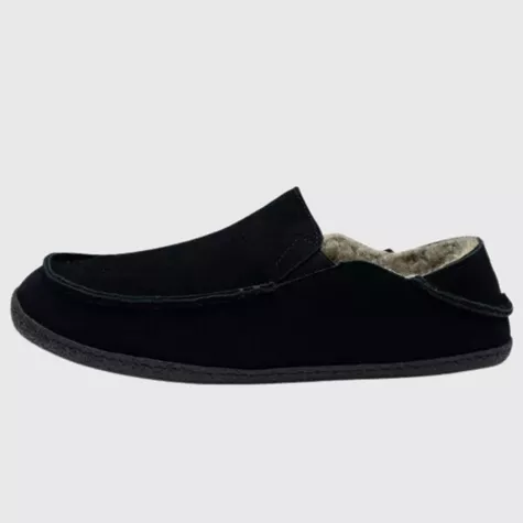 Alpine Swiss Men's Suede Moccasin Slippers – Faux Fur Lined, Cozy Indoor House Shoes | AmazPromo