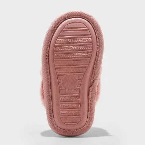 Toddler Metallic Cozy Scuff Slippers with Faux Fur – Indoor/Outdoor Warm Slip-Ons extra image