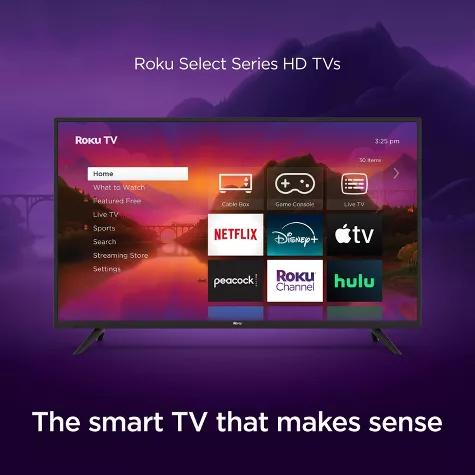 Roku 40" Full HD Smart TV – Select Series | Built-in Roku Streaming, Fast Wi-Fi, Free Live TV | AmazPromo