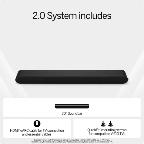 VIZIO 2.0 Dolby Atmos Soundbar with DTS:X, Bluetooth 5.2 & HDMI eARC – Premium Home Theater Audio | AmazPromo