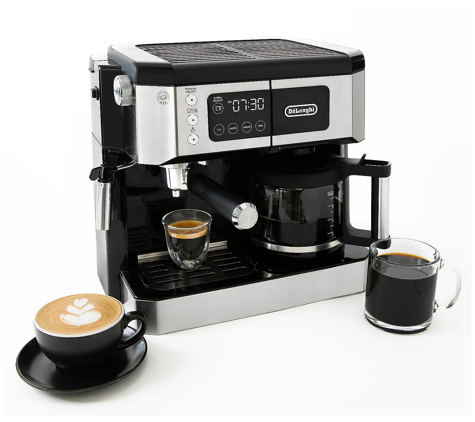De'Longhi All-in-One Coffee & Espresso Machine – Brew Drip Coffee, Espresso & Cappuccino at Home | AmazPromo