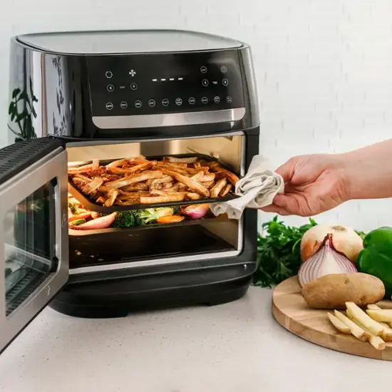 Bella Pro 12.6-Quart Air Fryer Pizza Oven with Rotisserie – 10-in-1 Digital Touchscreen Convection | AmazPromo