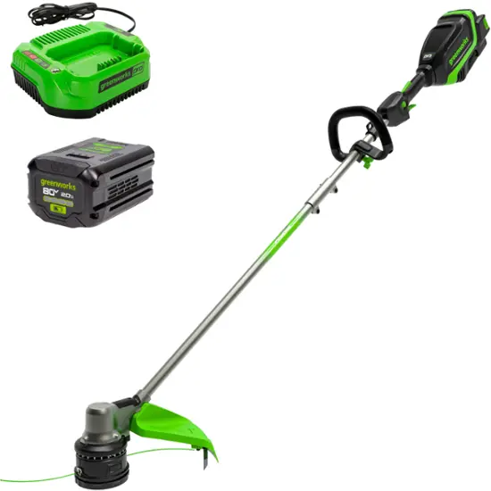 Greenworks 80V 17" Cordless Brushless String Trimmer – Powerful & Lightweight Weed Eater with 2.0Ah | AmazPromo