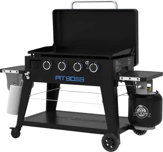 Pit Boss Ultimate 4-Burner Outdoor Gas Griddle – Portable, Non-Stick Ceramic, High-BTU Flat Top Gril | AmazPromo