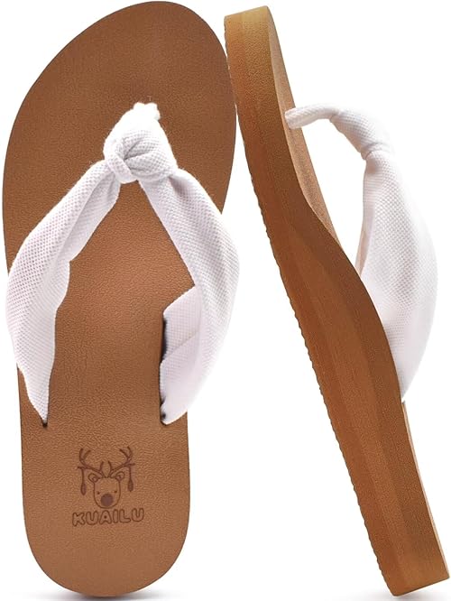 KuaiLu Women's Flip Flops with Arch Support – Yoga Mat Cushioned Sandals for Summer Beach, Walking & | AmazPromo