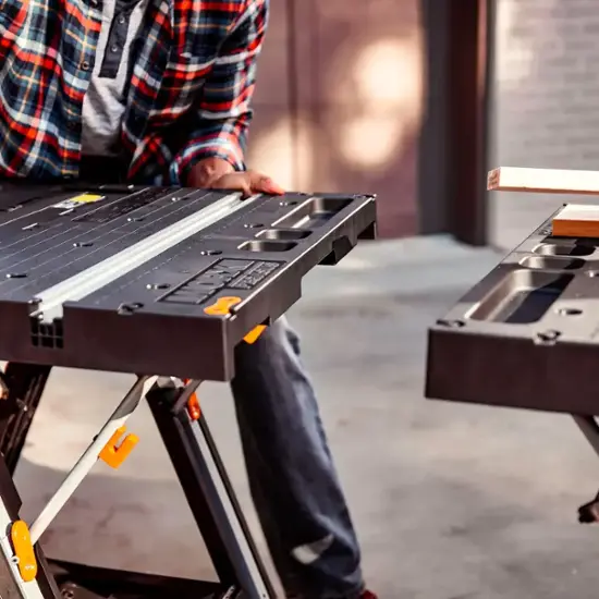 WORX Pegasus 2-in-1 Folding Work Table & Heavy-Duty Sawhorse – Portable, Sturdy & Lightweight extra image