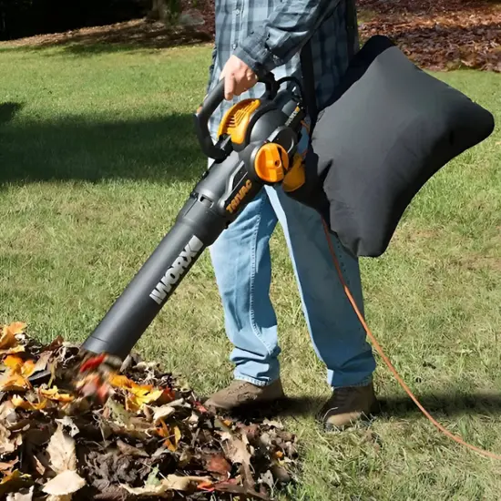 WORX TRIVAC 12-Amp 3-in-1 Electric Leaf Blower, Mulcher & Vacuum – 600 CFM Power, Metal Impeller, extra image
