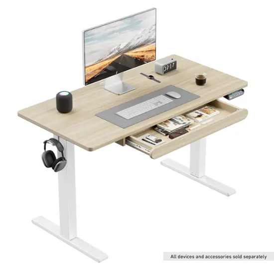 HUANUO 48" x 24" Electric Standing Desk – Adjustable Height with Memory Presets, Spacious Storage extra image