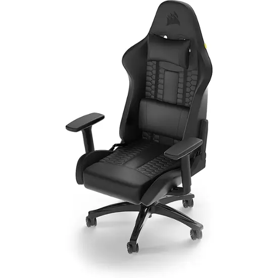CORSAIR TC100 Relaxed Leatherette Gaming Chair – Ergonomic, Wide Seat, Adjustable Armrests | AmazPromo
