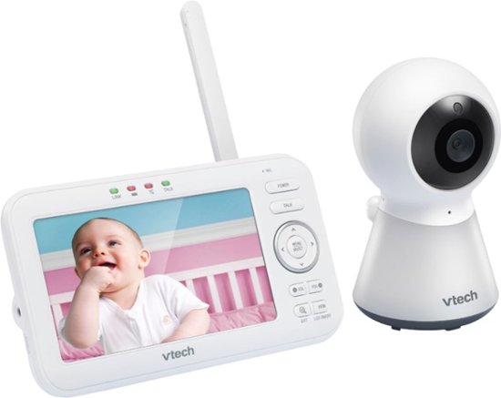 VTech 5” HD Baby Monitor with Adaptive Night Light, Two-Way Audio, Soothing Sounds & Temperature Sen | AmazPromo