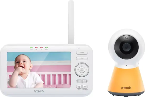 VTech 5” HD Baby Monitor with Adaptive Night Light, Two-Way Audio, Soothing Sounds & Temperature Sen extra image