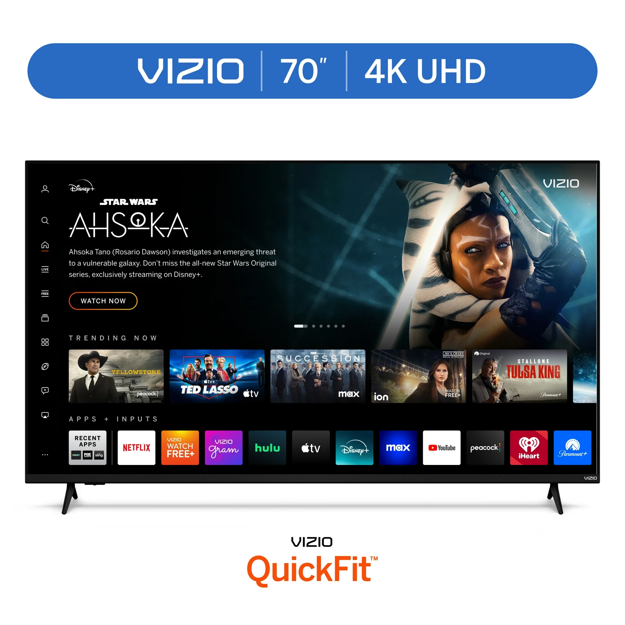VIZIO 70” 4K UHD Smart TV (V4K70M-08) – Dolby Vision Bright+, WiFi 6, HDR10+, Gaming Mode, Bluetooth | AmazPromo