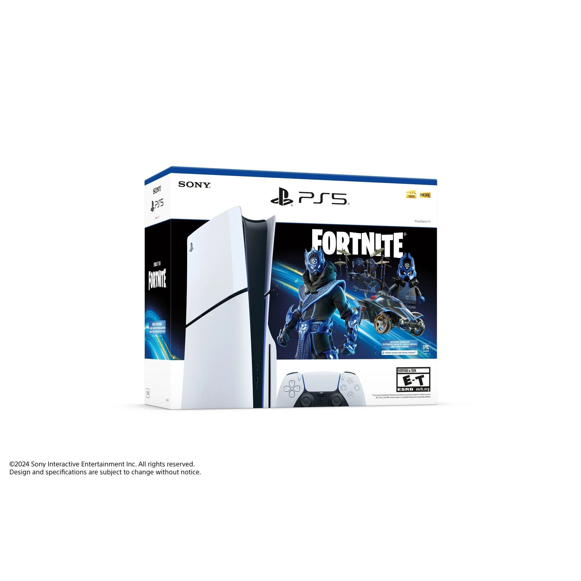 PlayStation 5 Disc Edition – Slim 1TB SSD, Fortnite Cobalt Star Bundle, Ultra-High Speed, Backward C | AmazPromo