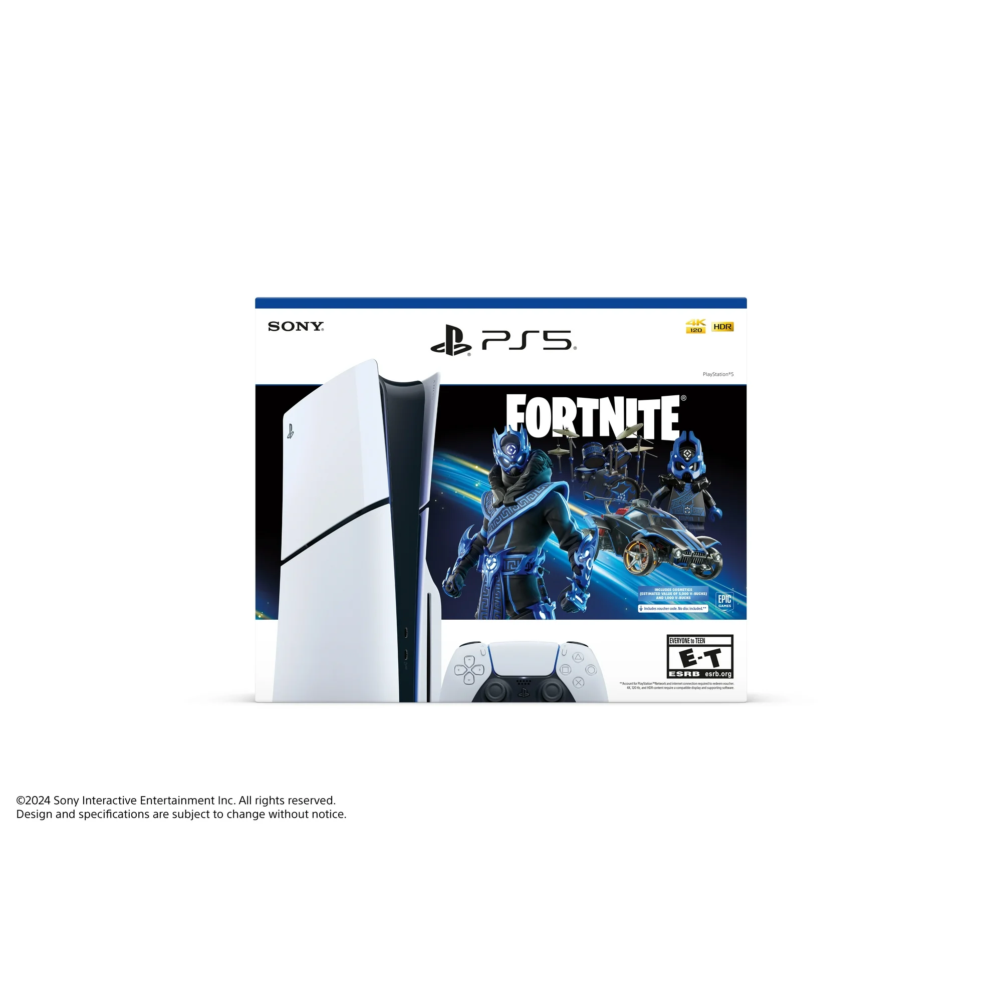 PlayStation 5 Disc Edition – Slim 1TB SSD, Fortnite Cobalt Star Bundle, Ultra-High Speed, Backward C | AmazPromo