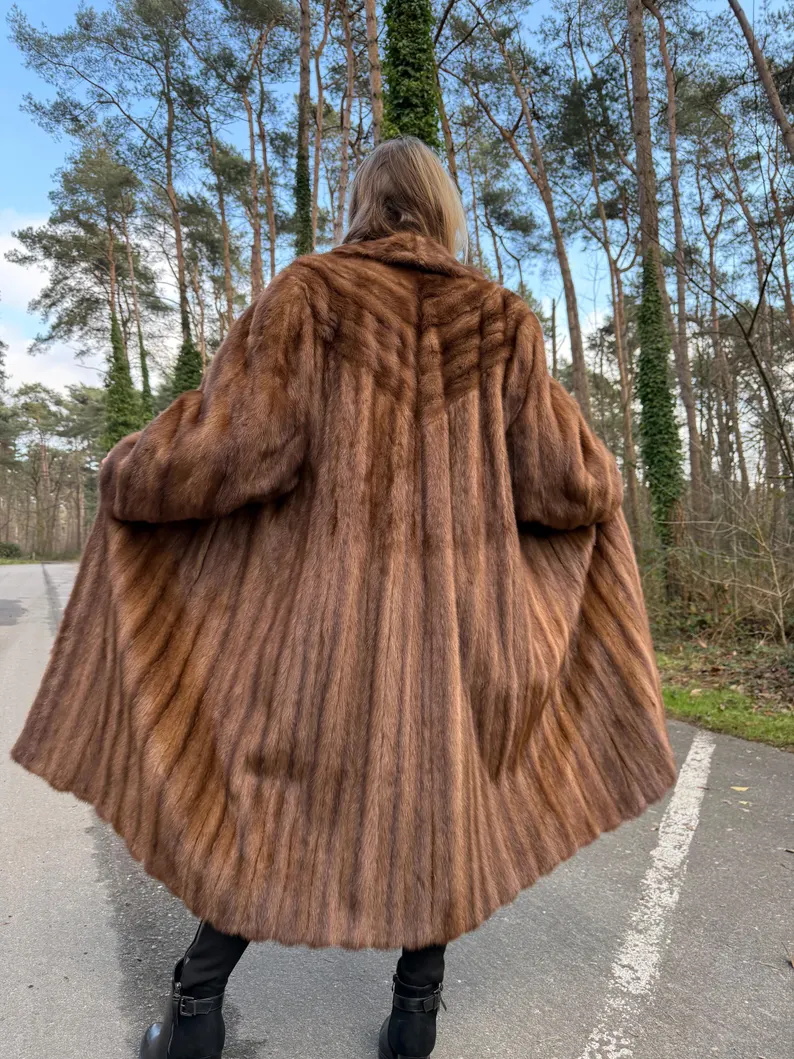 Natural Pastel Mink Fur Coat XXL – High-Quality Brown Mink, Lothar Rhein Luxury Coat for Women, Like extra image