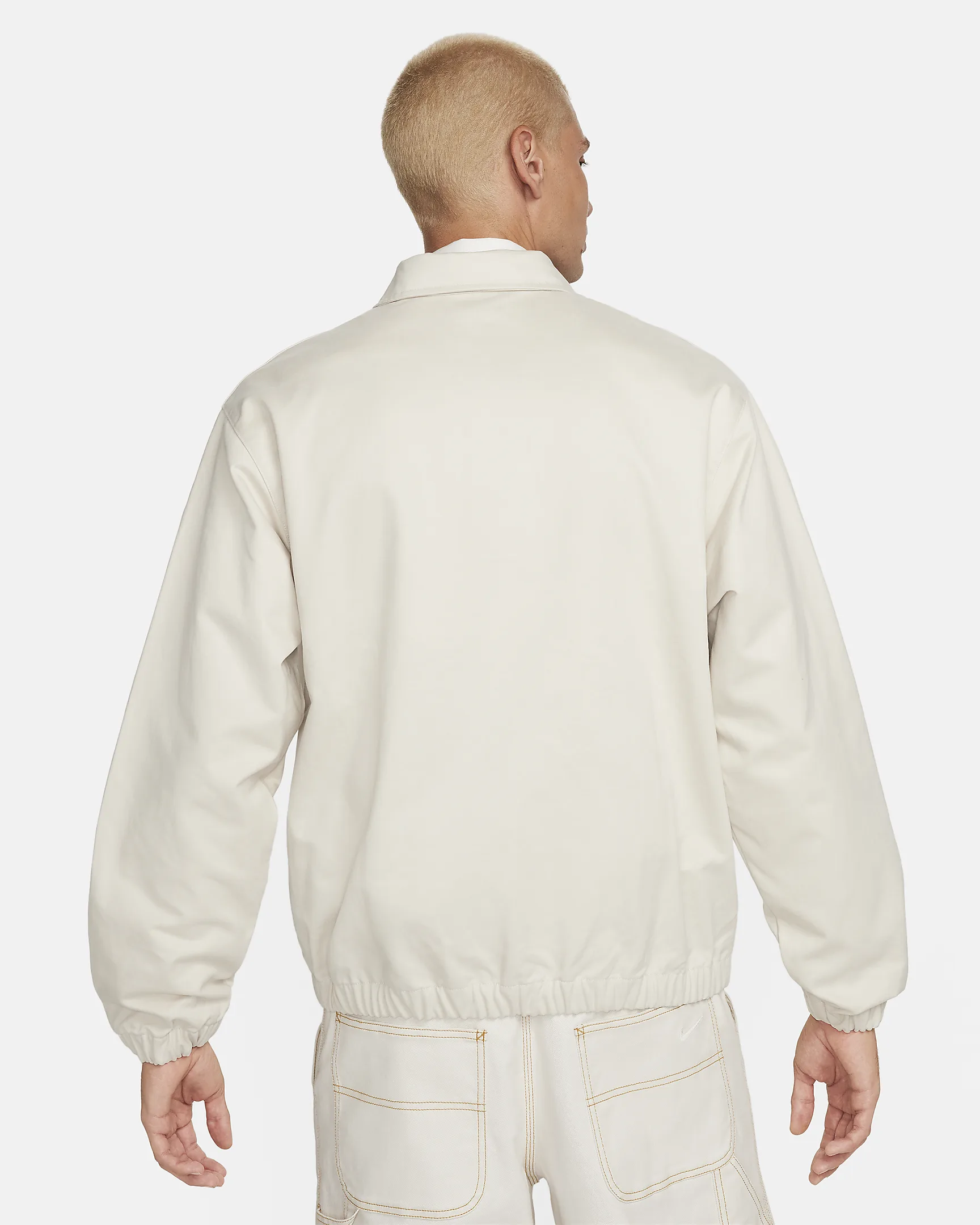 Nike Life Men's Woven Harrington Jacket – Classic Full-Zip, Timeless Design, Soft Twill Fabric | AmazPromo