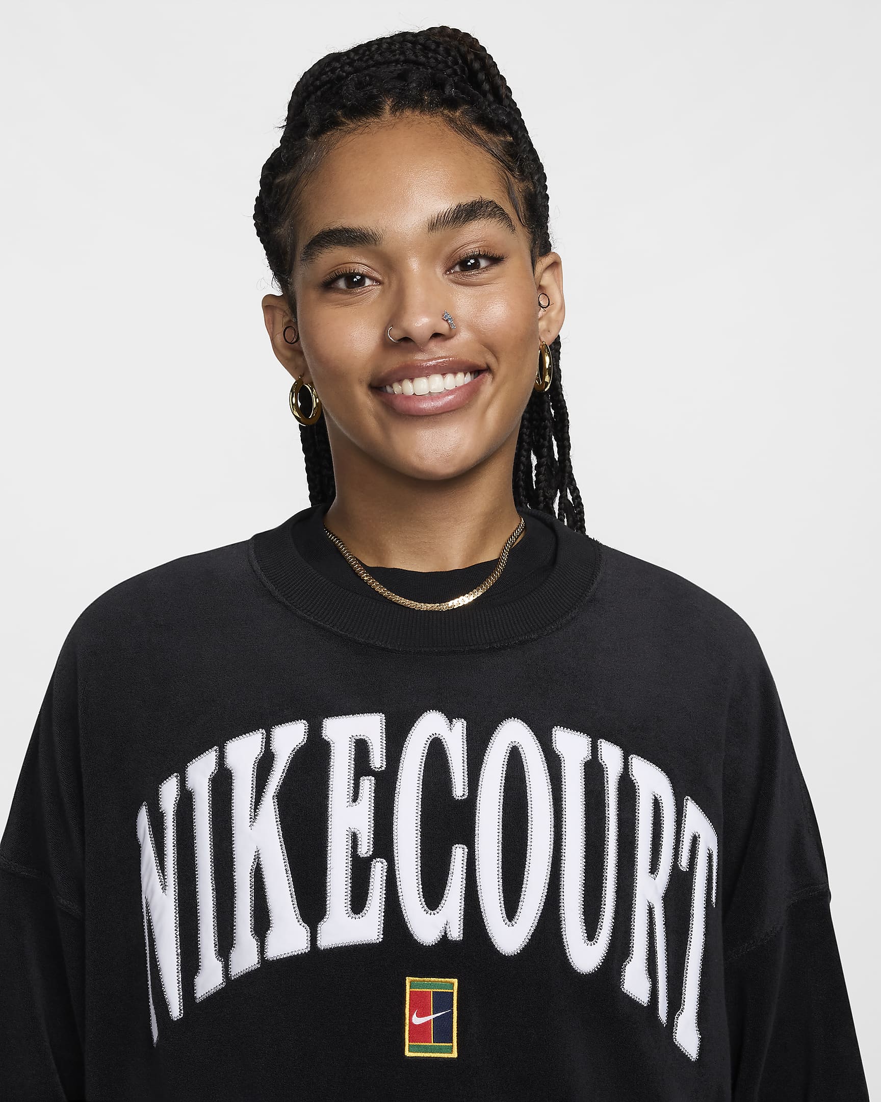NikeCourt Heritage Oversized Tennis Sweatshirt – Classic Comfort & Sporty Style | AmazPromo