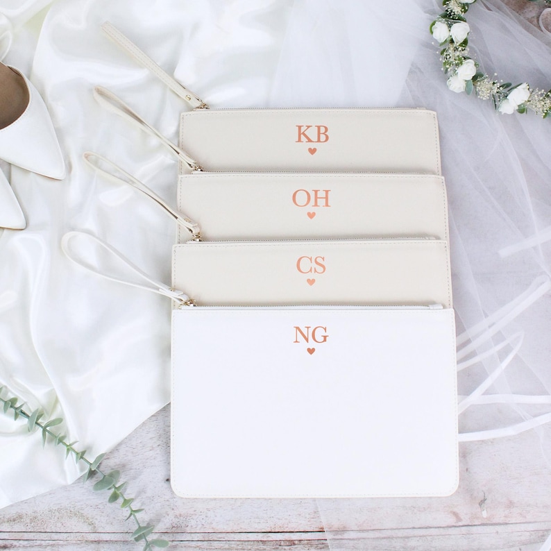 Personalised Wedding Clutch Bag for Bride & Bridesmaids – Custom Bridal Wristlet, Elegant Bridesmaid extra image