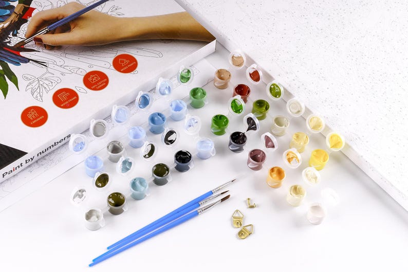 Luxury Paint by Numbers Kit – The Kiss by Gustav Klimt | Framed 40x50cm | DIY Art for Adults & Begin extra image