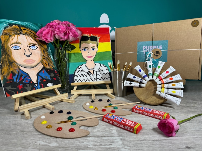 Couples’ Paint & Sip Date Night Kit | Anniversary & Valentine’s Gift | Fun Painting Activity for Two | AmazPromo