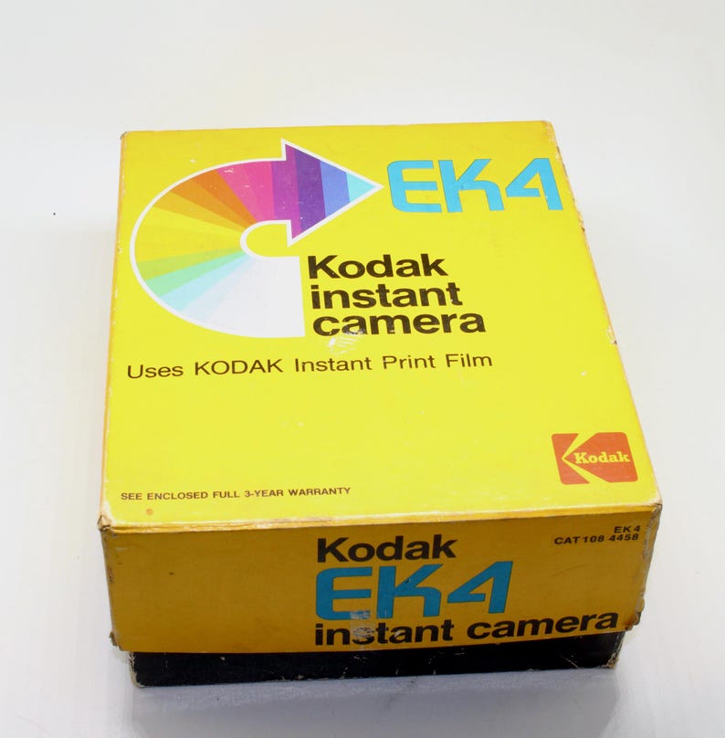 Kodak EK4 Instant Camera (1976) – Vintage Collectible with Original Box & Manual – Rare Photography | AmazPromo