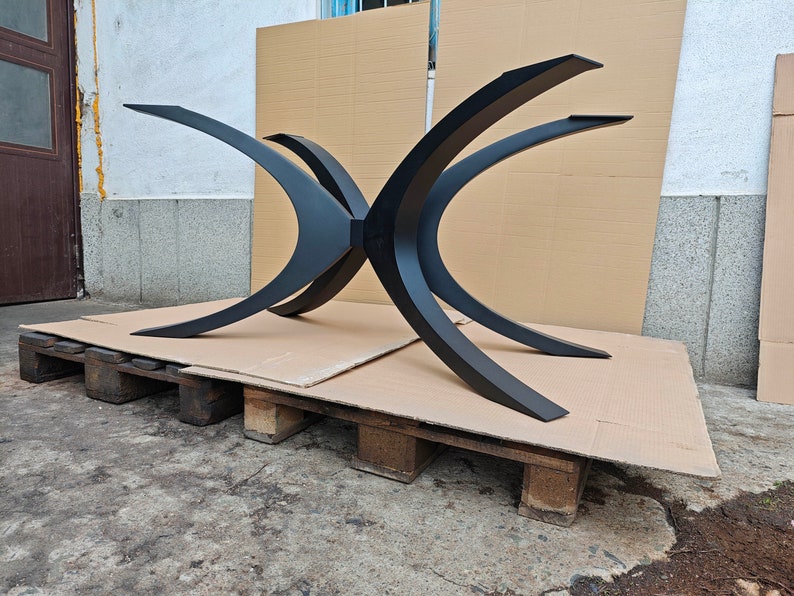 Premium Handmade Spider Metal Table Base for Modern, Rustic & Industrial Décor – Custom Steel Legs | AmazPromo