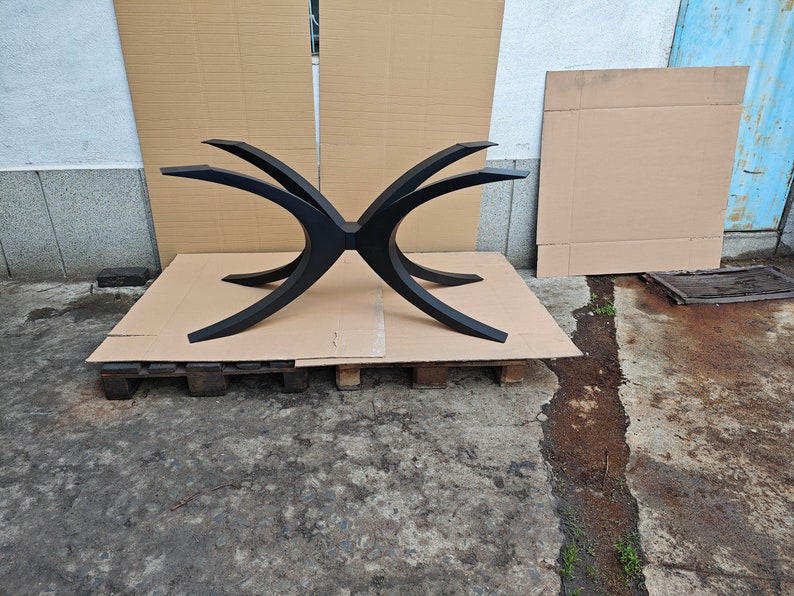 Premium Handmade Spider Metal Table Base for Modern, Rustic & Industrial Décor – Custom Steel Legs | AmazPromo