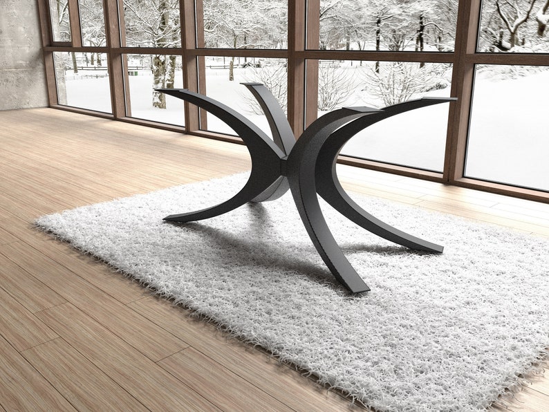 Premium Handmade Spider Metal Table Base for Modern, Rustic & Industrial Décor – Custom Steel Legs extra image