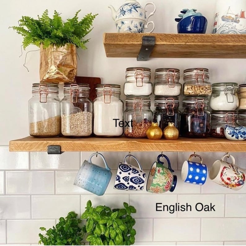 Rustic Reclaimed Wood Floating Shelf – Handmade, Solid Wooden Shelves with Optional Metal Brackets extra image