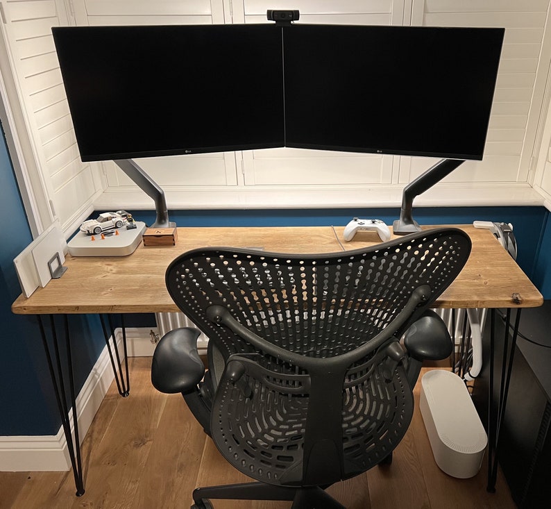 Rustic Reclaimed Wood Desk – Handmade Industrial Office Desk, Home Office Workspace, Custom Wooden extra image