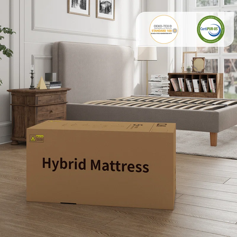 Avenco 12” Hybrid Mattress – Cooling Gel Memory Foam & Pocket Coil Support, Pressure Relief, Edge Su | AmazPromo