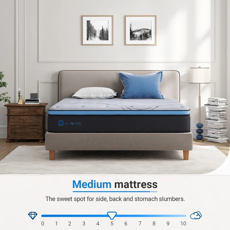 Avenco 12” Hybrid Mattress – Cooling Gel Memory Foam & Pocket Coil Support, Pressure Relief, Edge Su extra image