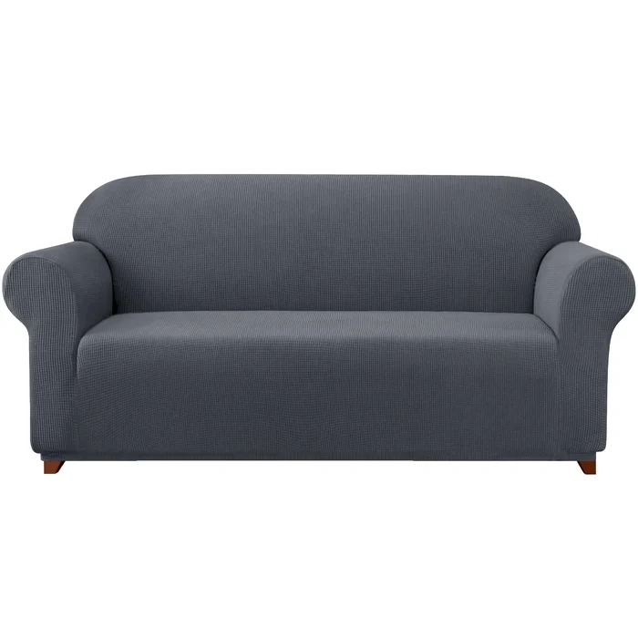 Stretch Sofa Slipcover – 1-Piece Textured Grid Box Cushion Cover, Soft & Durable, Elastic Fit for Co | AmazPromo