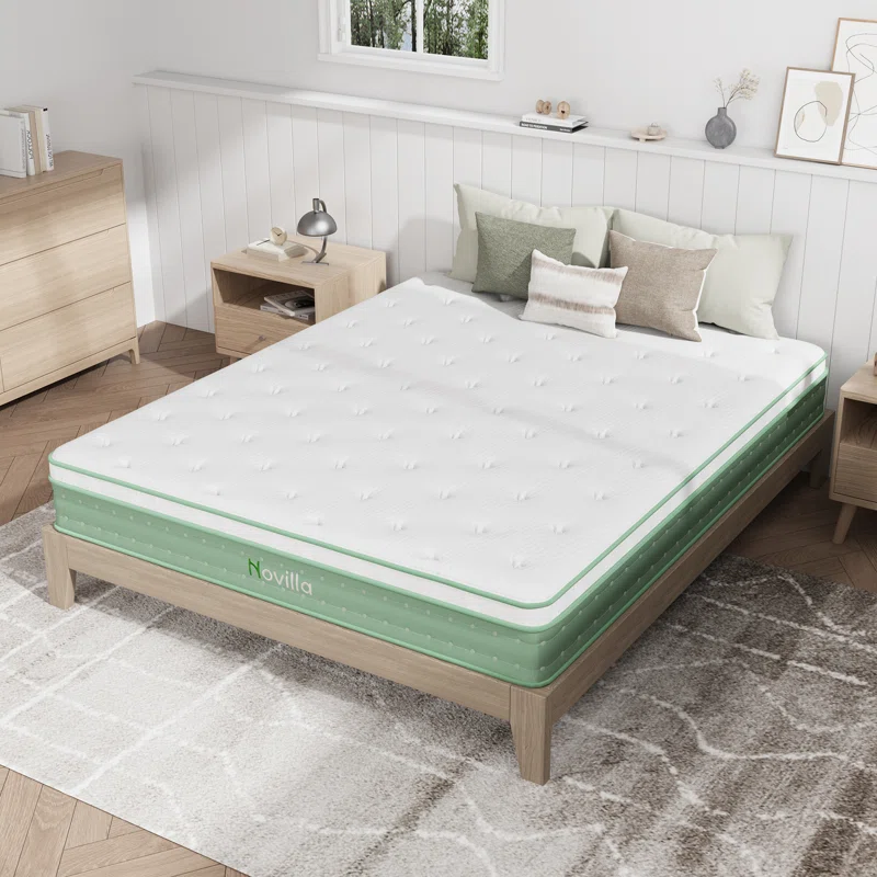 10” Hybrid Pocket Coil Mattress – Medium Firm, Gel Memory Foam & Pressure-Relief Springs, CertiPUR-U | AmazPromo