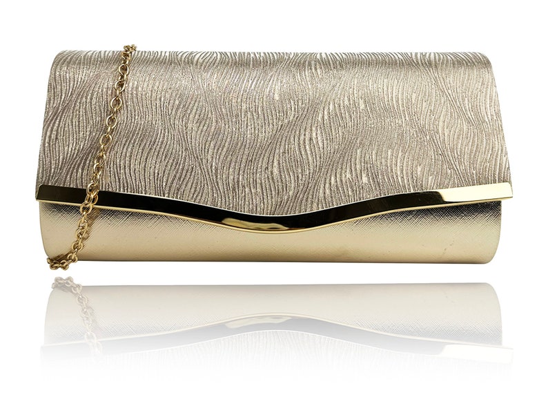 Elegant Glitter Envelope Clutch Bag for Women – Crossbody & Shoulder Handbag with Detachable Chain – | AmazPromo