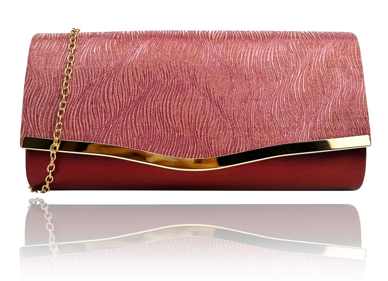 Elegant Glitter Envelope Clutch Bag for Women – Crossbody & Shoulder Handbag with Detachable Chain – | AmazPromo