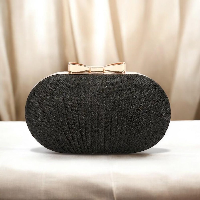 Black Evening Clutch Bag for Women | Elegant Formal Party Purse | Wedding Guest Handbag | | AmazPromo
