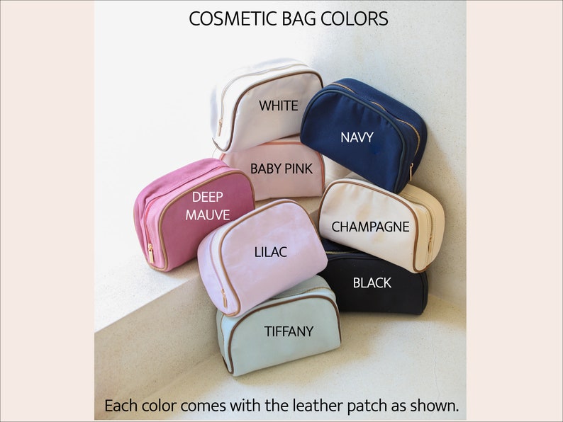 Personalized Monogram Makeup Bag – Bridesmaid Gift, Travel Cosmetic Pouch for Women, Custom Wedding | AmazPromo