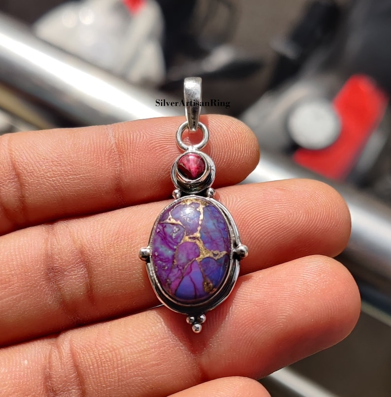 Aquamarine Pendant Necklace – 925 Sterling Silver – Handmade Blue Gemstone Jewelry – March Birthston | AmazPromo