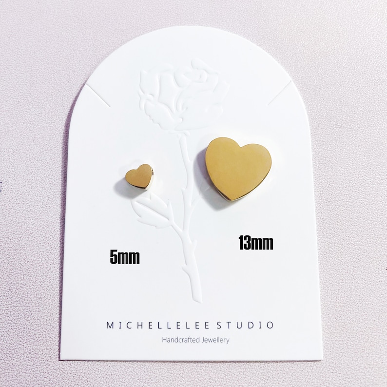 Elegant Stainless Steel Heart Pendant Necklace - Gold, Silver, Rose Gold, with Matching Earrings - P extra image