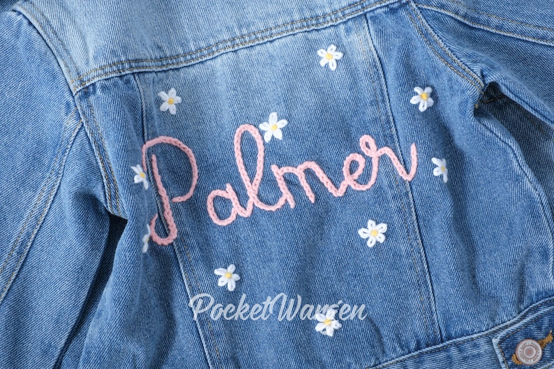 Personalized Baby & Toddler Denim Jacket – Custom Embroidered Jean Jacket with Name, Trendy Kids Out | AmazPromo
